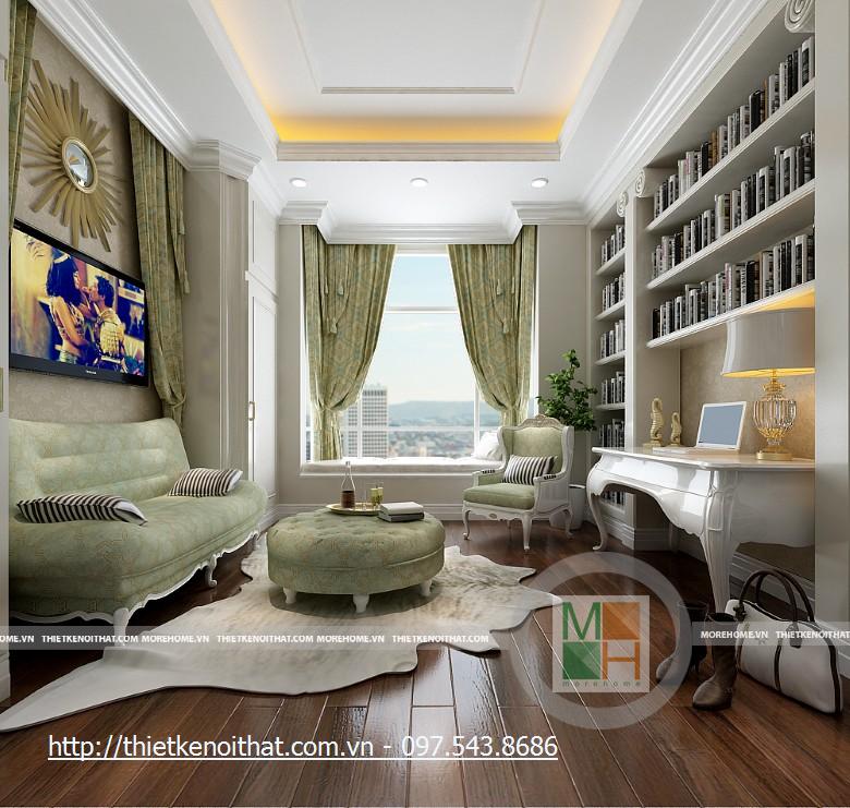 Thiết kế nội thất chung cư tân cổ điển RiverSide Sài Gòn - Nhà Anh Lưu